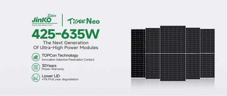 ألواح طاقة شمسية Jinko Solar Tiger Neo